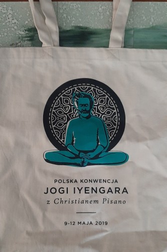 Torba lniana z Konwencji Jogi 2019 38x40 cm