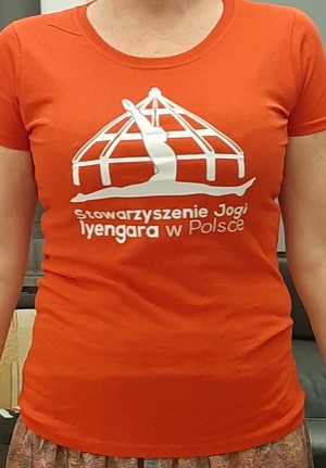 Koszulka z nadrukiem czerwona rozmiar S